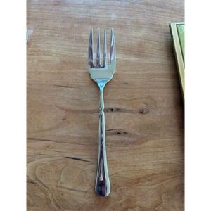 Christofle France Acier Albi Stainless Steel Serving Fork
